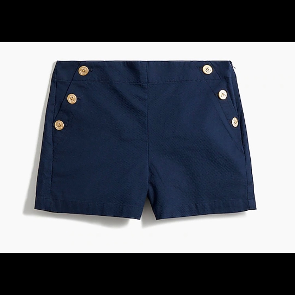 JCrew Sailor short in stretch piqué cotton size 2